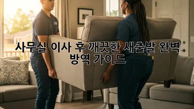 사무실 이사 후, 깨끗한 새출발! 완벽 방역 가이드